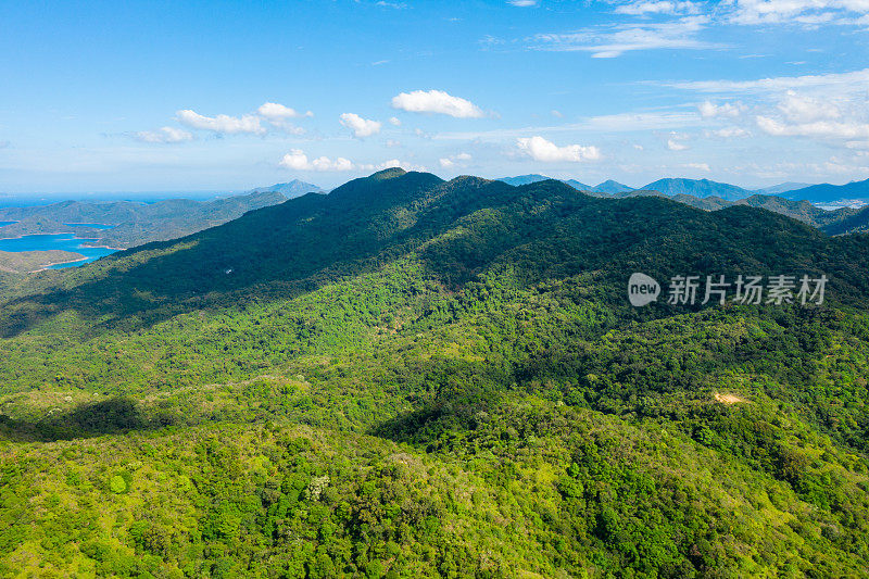 香港的无人机山景