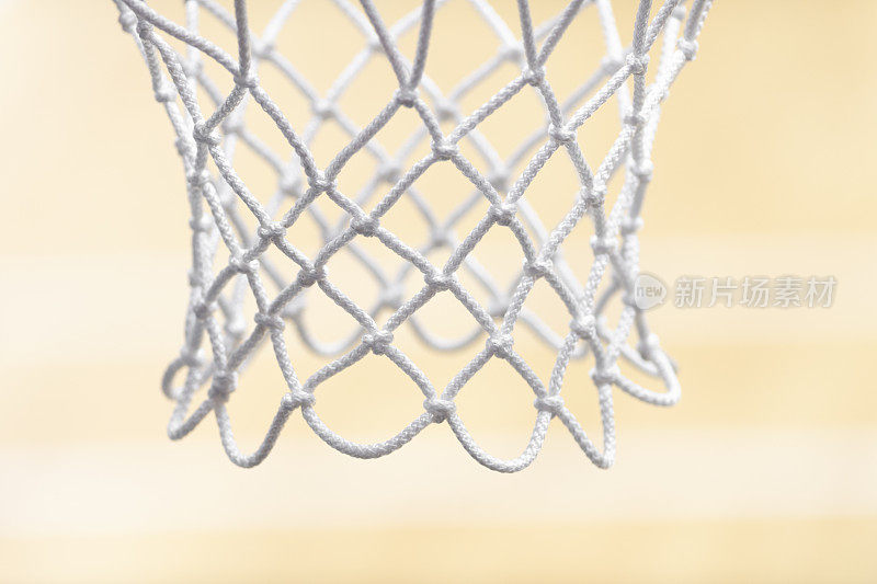 篮球篮网孤立在米色背景上。专业的运动理念。水平运动海报，贺卡，标题，网站