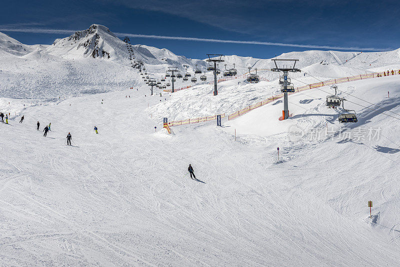 奥地利辛特图克斯齐勒塔尔滑雪道全景图