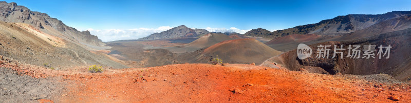 毛伊岛的哈利阿卡拉火山口全景