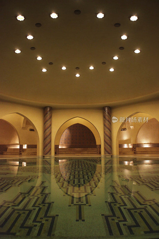 哈桑二世清真寺的哈曼，卡萨布兰卡，摩洛哥