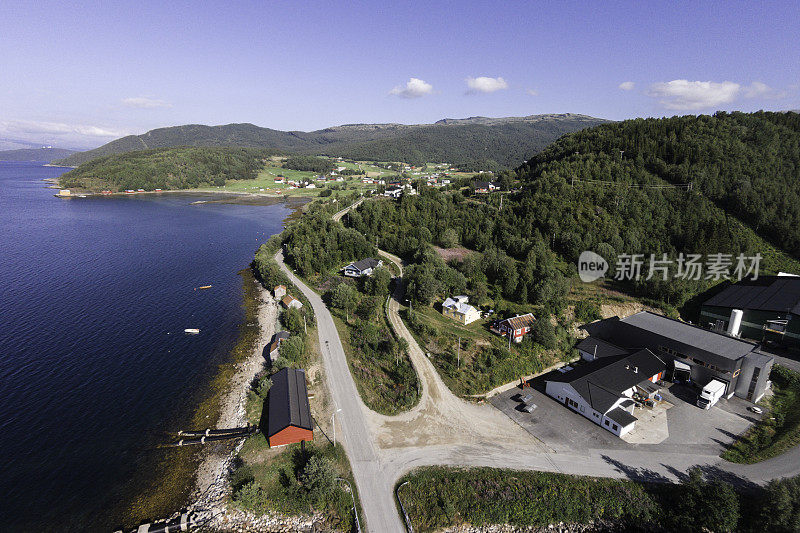 挪威北部布雷维卡的农村定居点
