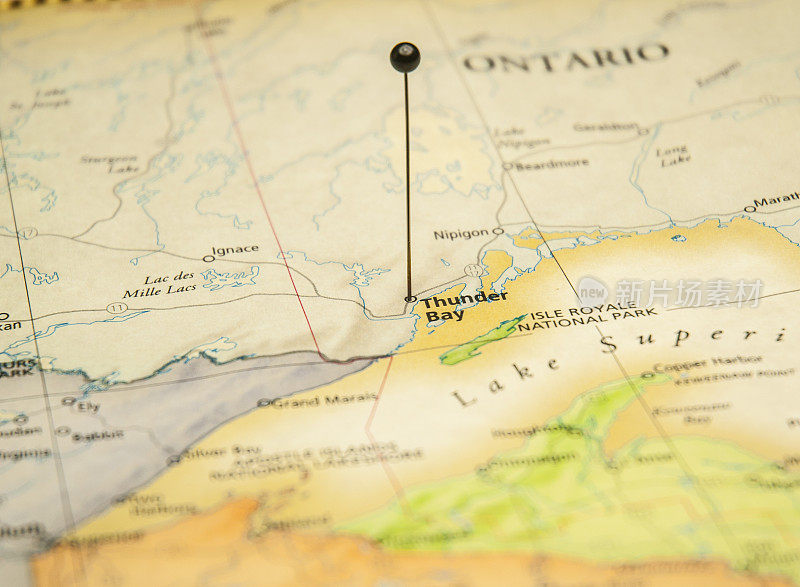 加拿大雷鸣湾宏观旅游地图