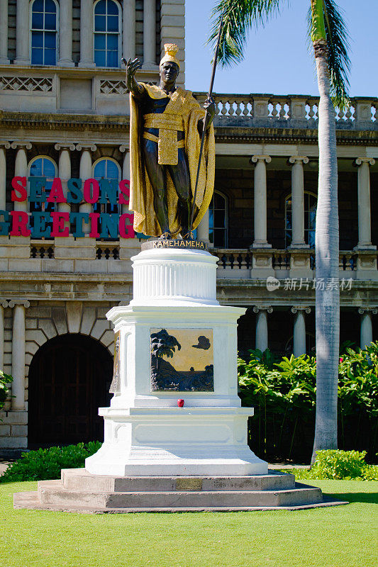 夏威夷檀香山卡美哈美哈国王雕像