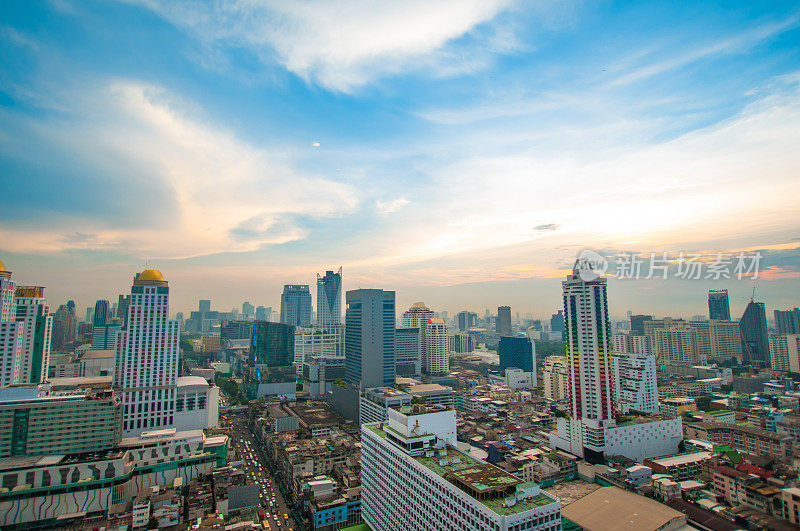 泰国曼谷的城市景观全景