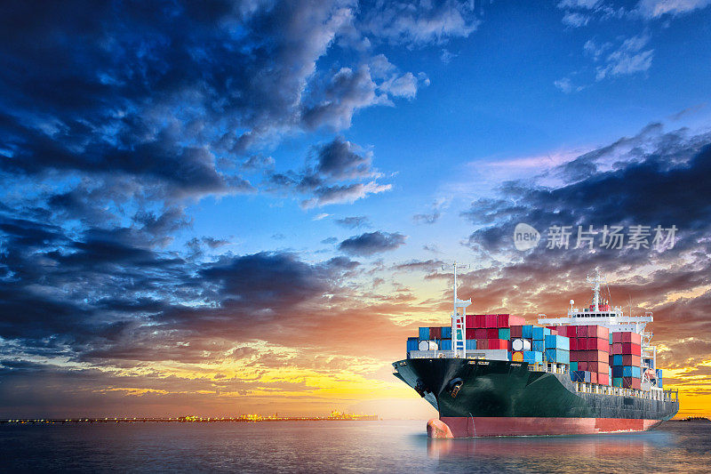 远洋国际集装箱船舶的物流运输、货运、航运