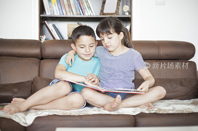 弟弟和妹妹读书