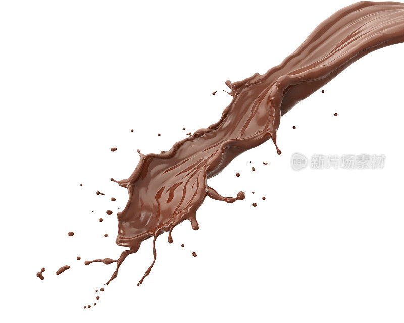 巧克力或棕色液体飞溅
