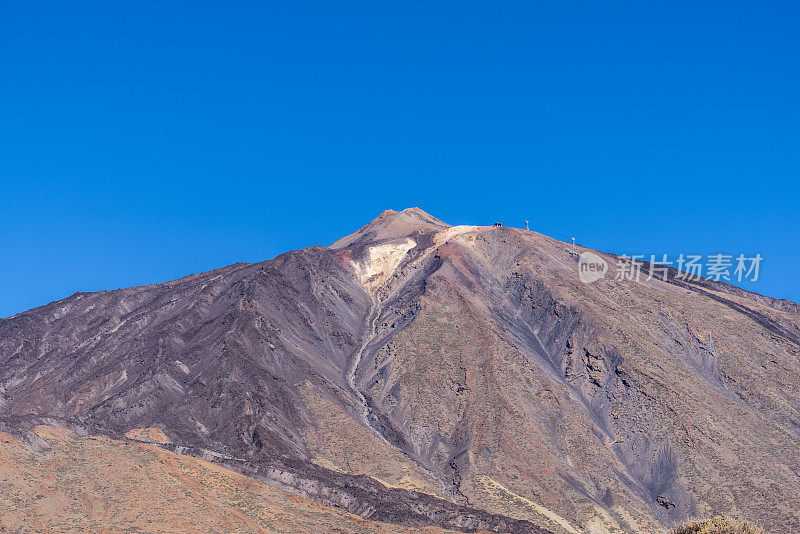 西班牙加那利群岛特内里费岛泰德国家公园冬天的泰德火山全景。