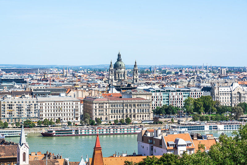 布达佩斯城市和多瑙河全景