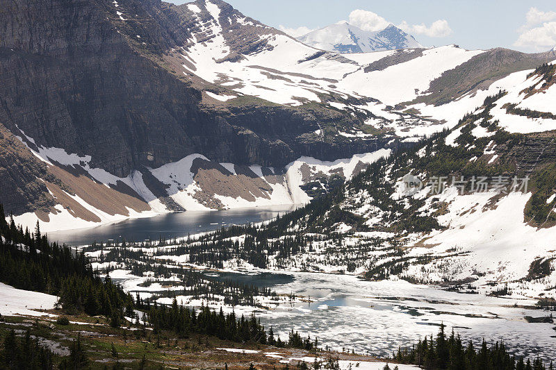 蒙大拿州隐藏湖洛根山口冰川国家公园