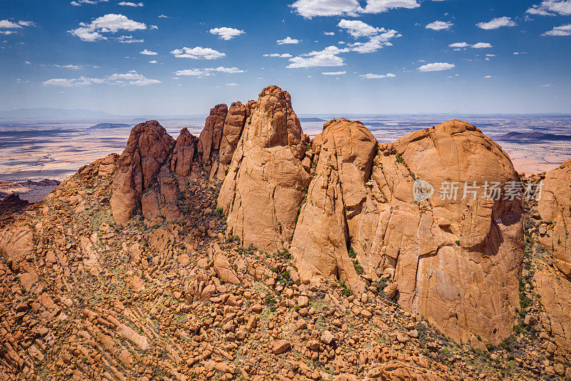 斯匹茨科普佩纳米比亚山顶无人机鸟瞰图细节斯匹茨科普佩非洲