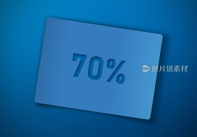 剪出70%的卡片