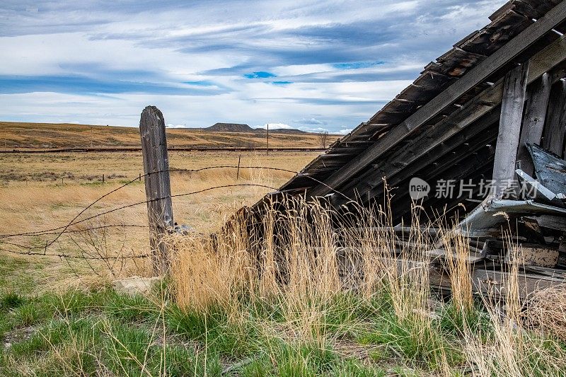 美国西部废弃的旧建筑