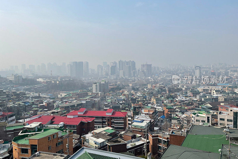 首尔市上空超细尘埃