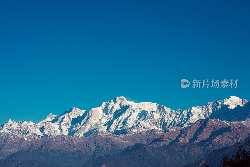 印度北坎德邦的雪山