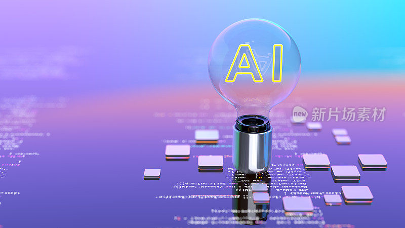 人工智能数字概念AI聊天机器人。AI聊天机器人助手
