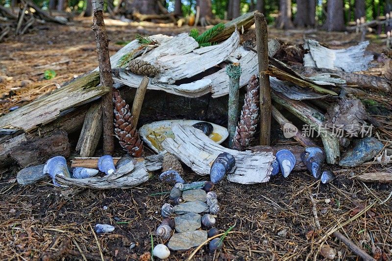 微型魔法永久森林精灵屋村，缅因州麦克沃斯岛