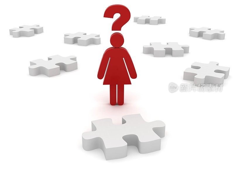 女性问题难题解决企业战略概念