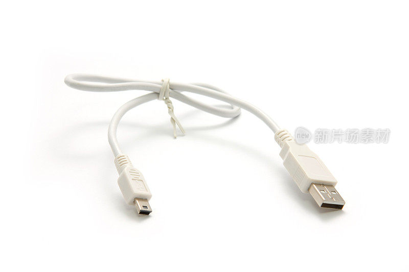 USB线白色背景
