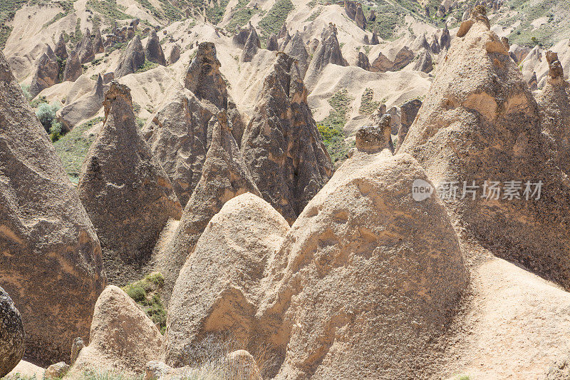 土耳其卡帕多西亚Dervet山谷的岩层