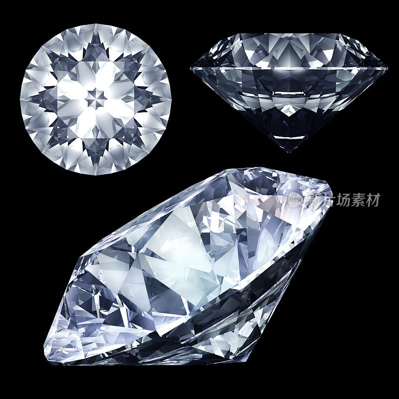 钻石三个视图