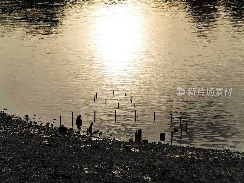 泰晤士河中的倒影