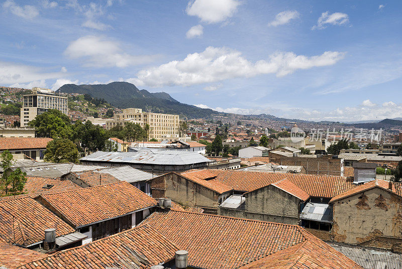 哥伦比亚波哥大的屋顶景色
