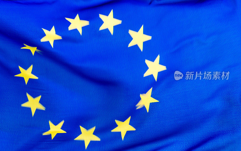 欧盟旗帜的特写