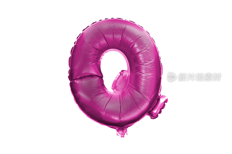 字母Q是用粉红色的氦气球写的