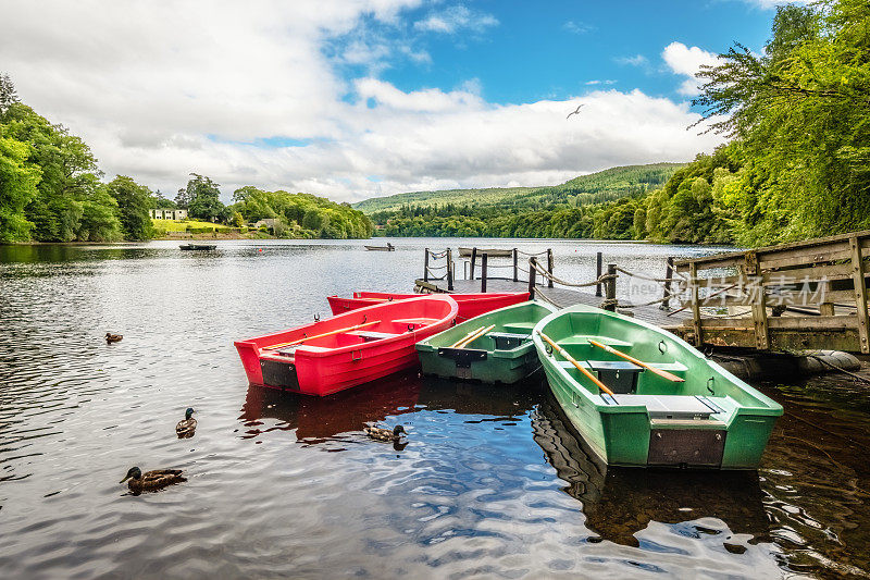 Faskally湖，Pitlochry，苏格兰