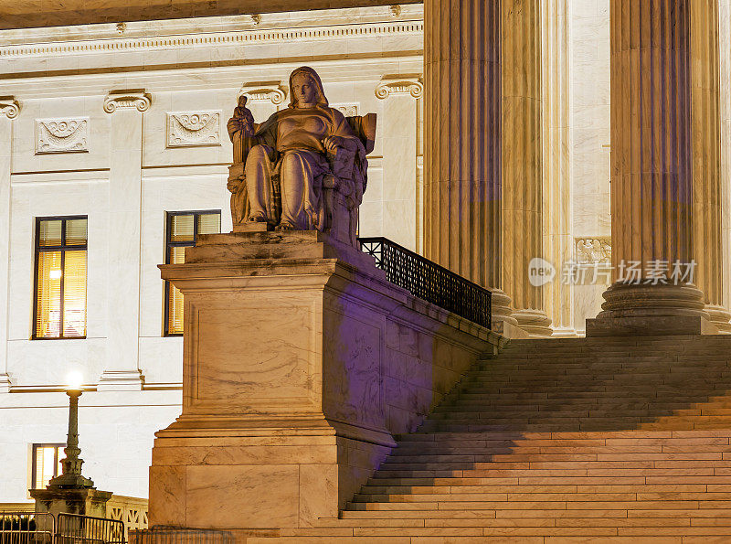 美国最高法院雕像华盛顿特区国会山