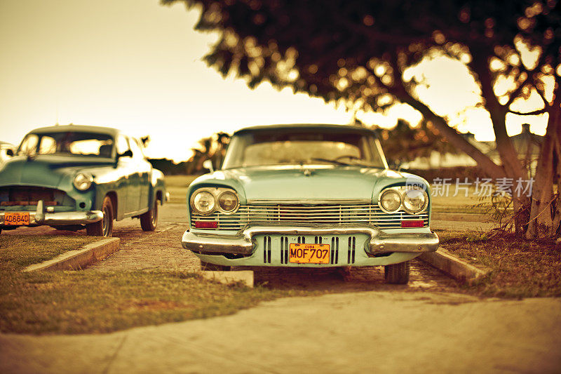 古巴的复古美国车