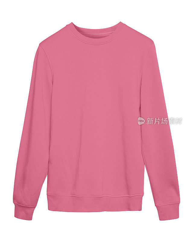 淡粉色柔和的运动blank运动衫孤立在白色