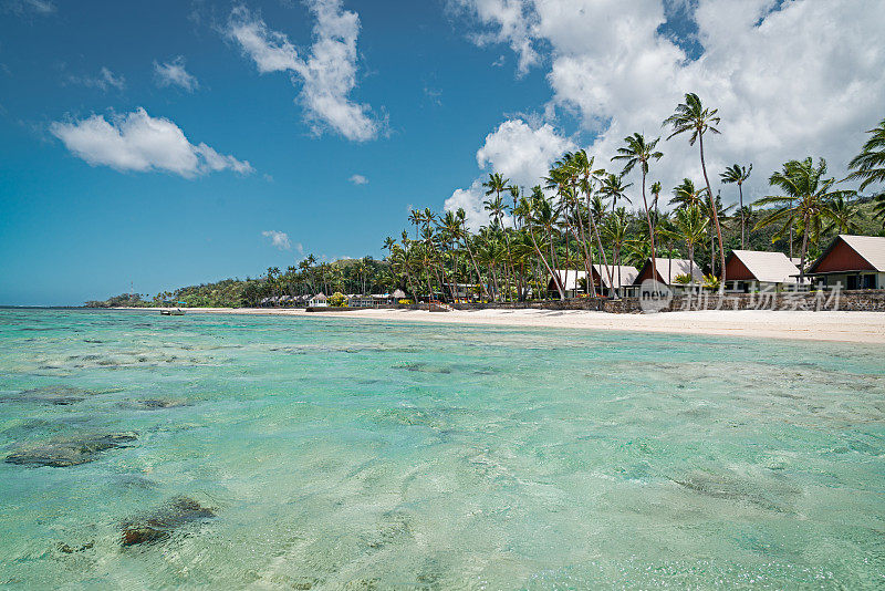 美丽的海滩斐济西部地区风景优美的海滨