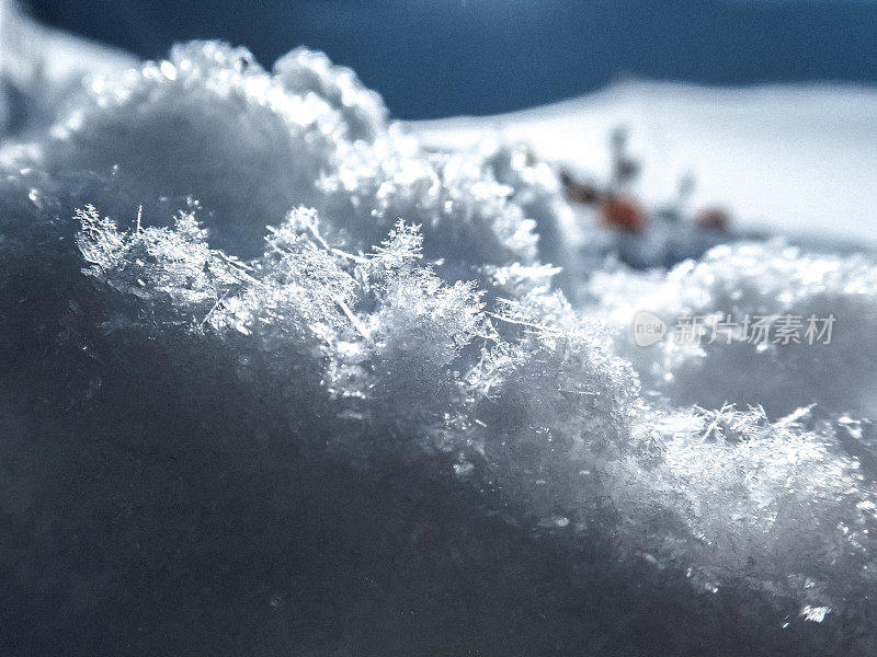 雪花特写镜头