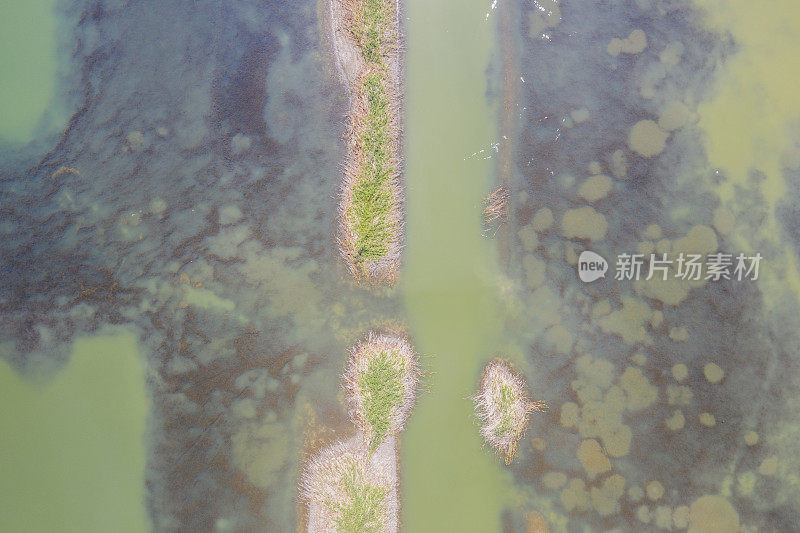 湖泊鸟瞰图