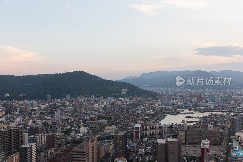 日本四国香川县的高松市景