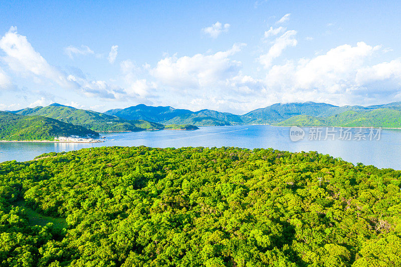 鸟瞰位于西贡的塔门或草岛海景