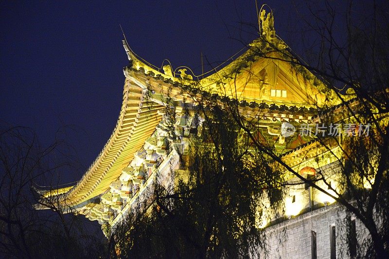 中国洛阳的建筑和城墙