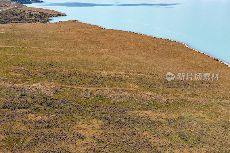 普卡基湖和南阿尔卑斯山，库克山路，本奥豪，新西兰80号州公路