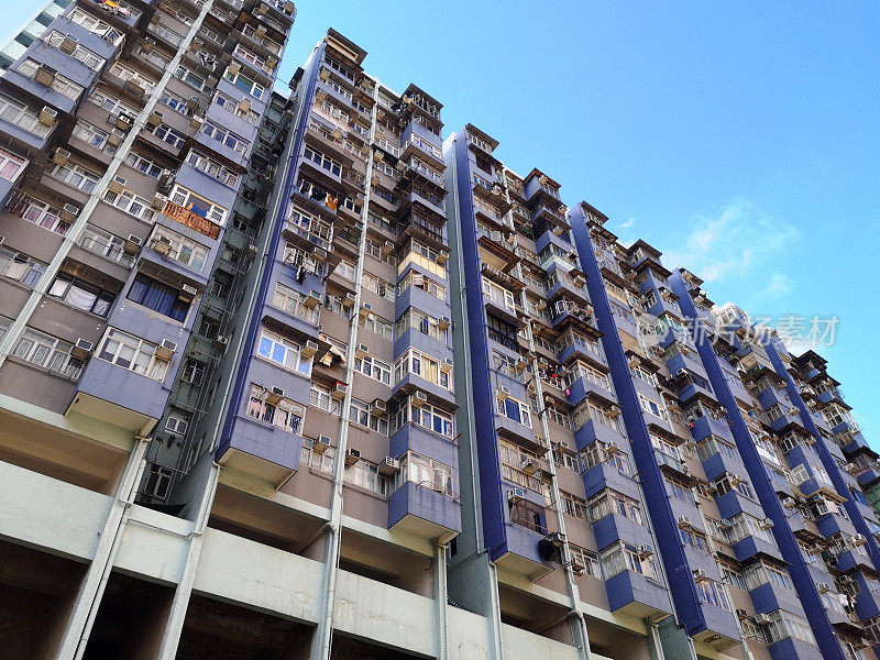 香港九龙半岛观塘的住宅大厦