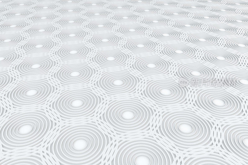 3D白圆螺旋抽象背景