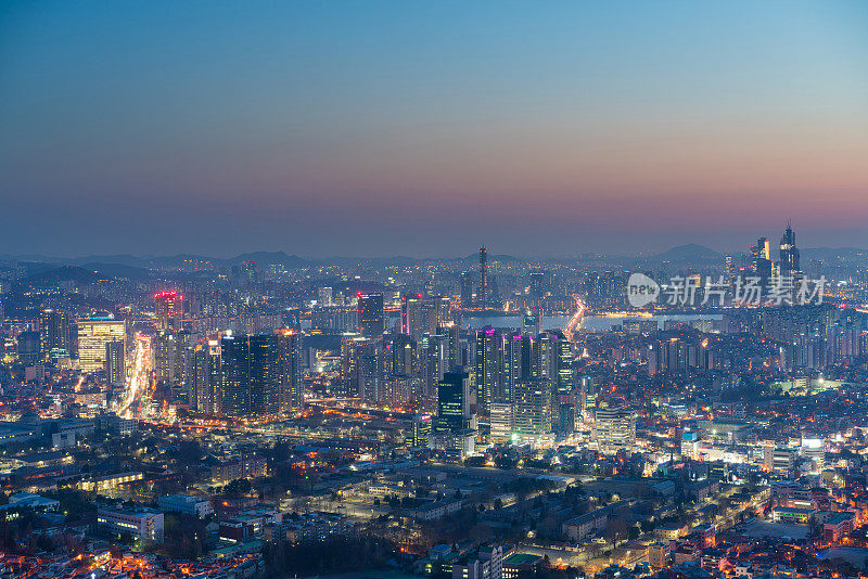 韩国首尔的夜景