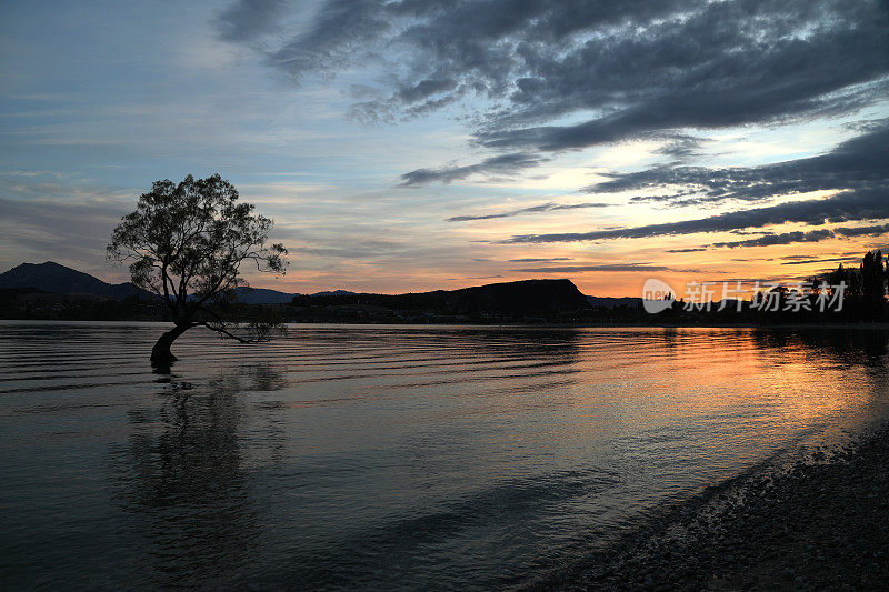 瓦纳卡湖的黎明