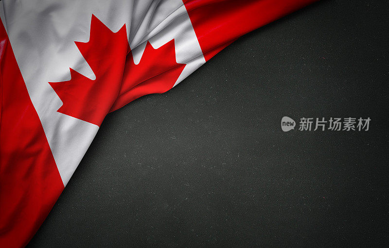 黑板上的加拿大国旗