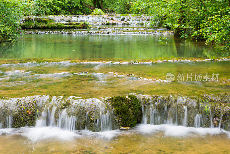 森林中的水流