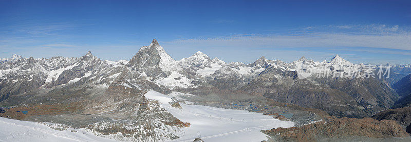 山全景和滑雪道