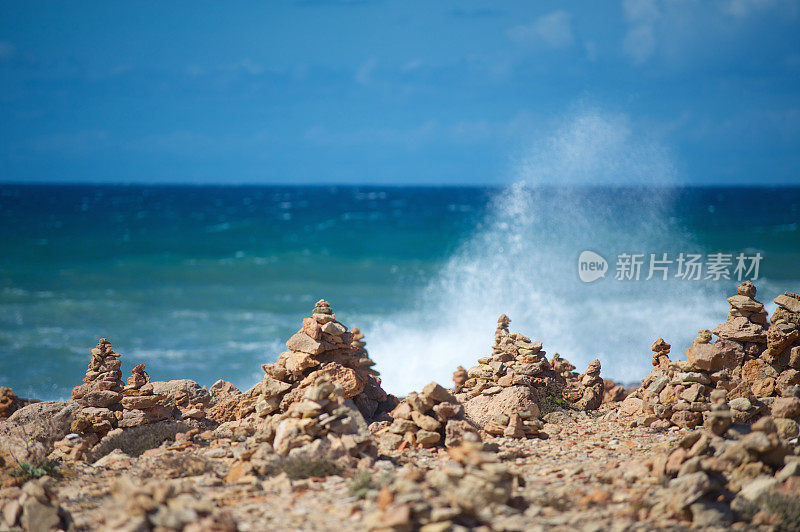 马略卡岛的岩石海岸
