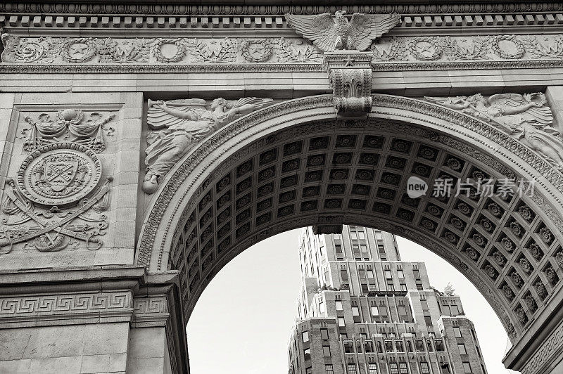 华盛顿广场拱门，格林威治村，纽约市